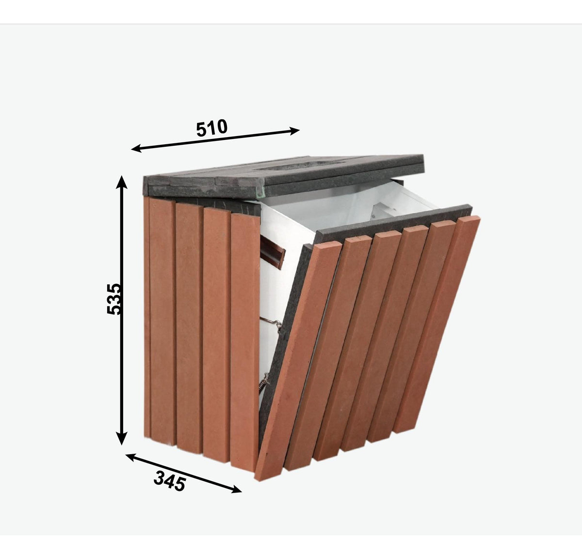Castino Single Compartment Bin dimensions