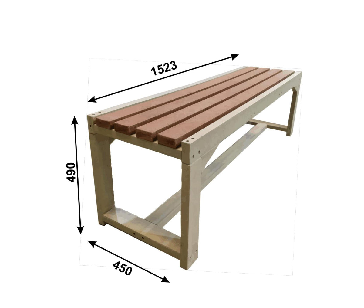 Basque 3 Seater Bench dimensions