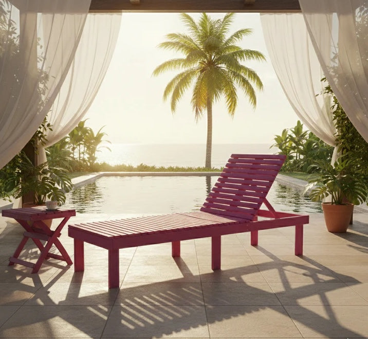 Santa Rosa Chaise Lounge + 1 Santorini X Table