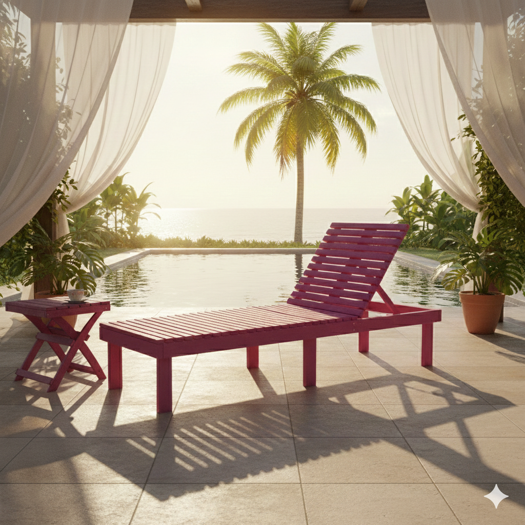 Santa Rosa Chaise Lounge + 1 Santorini X Table