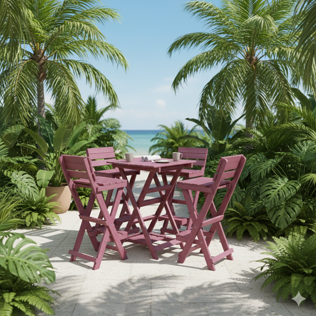 4 Key West Bar Chairs + 1 Patagonia Bar Table