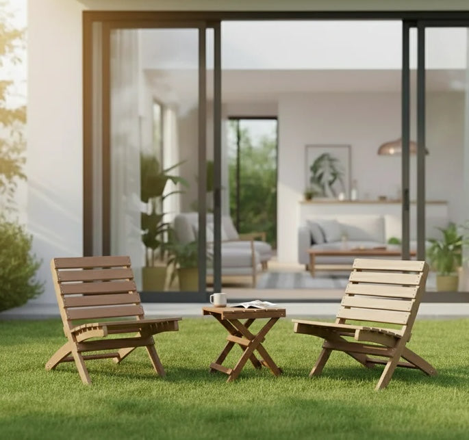 2 Versailles X Chairs + 1 Santorini X Table