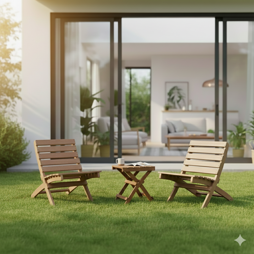 2 Versailles X Chairs + 1 Santorini X Table