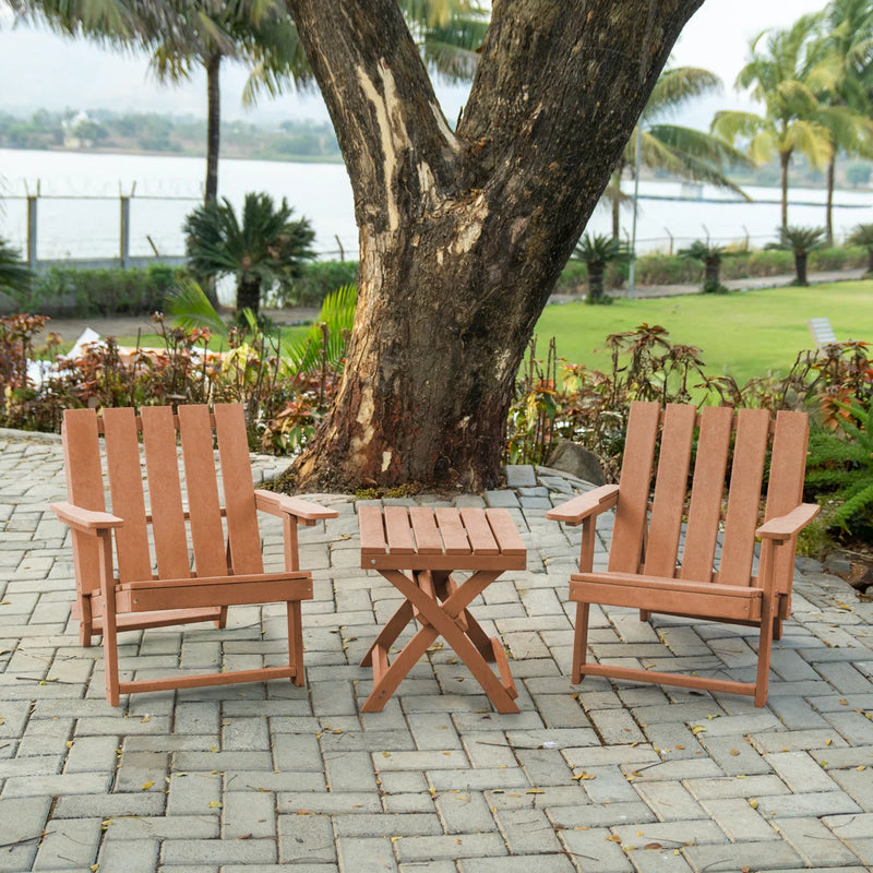 2 Modern Adirondack Chair + 1 Santorini X Table